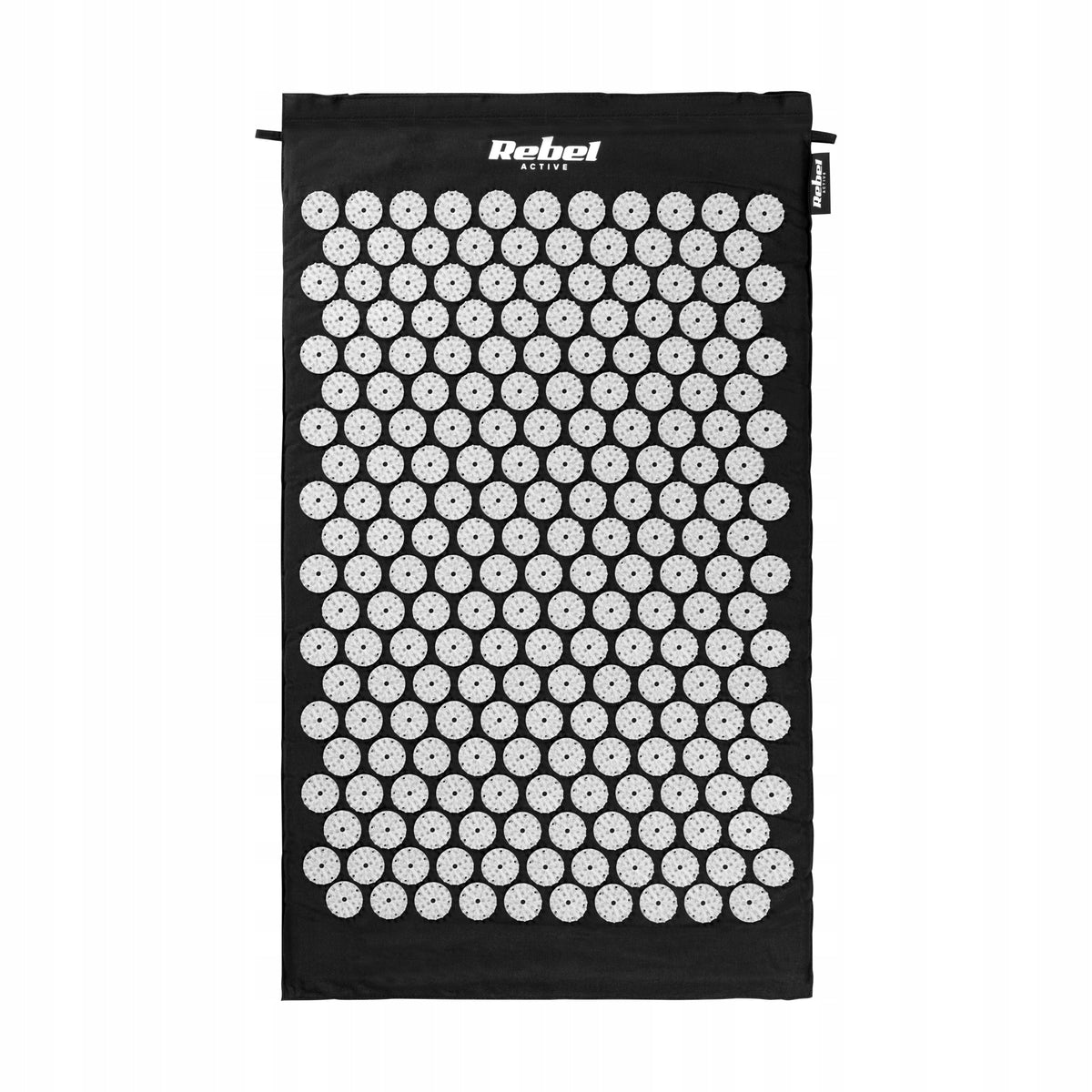 Acupressure mat with spikes + pillow 72x42cm for massage black Rebel Color black