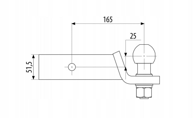 Adapter USA 2" 50x50 mm Raised AUTO-HAK AH-3 Ball 50mm Manufacturer's catalog number aHA-03