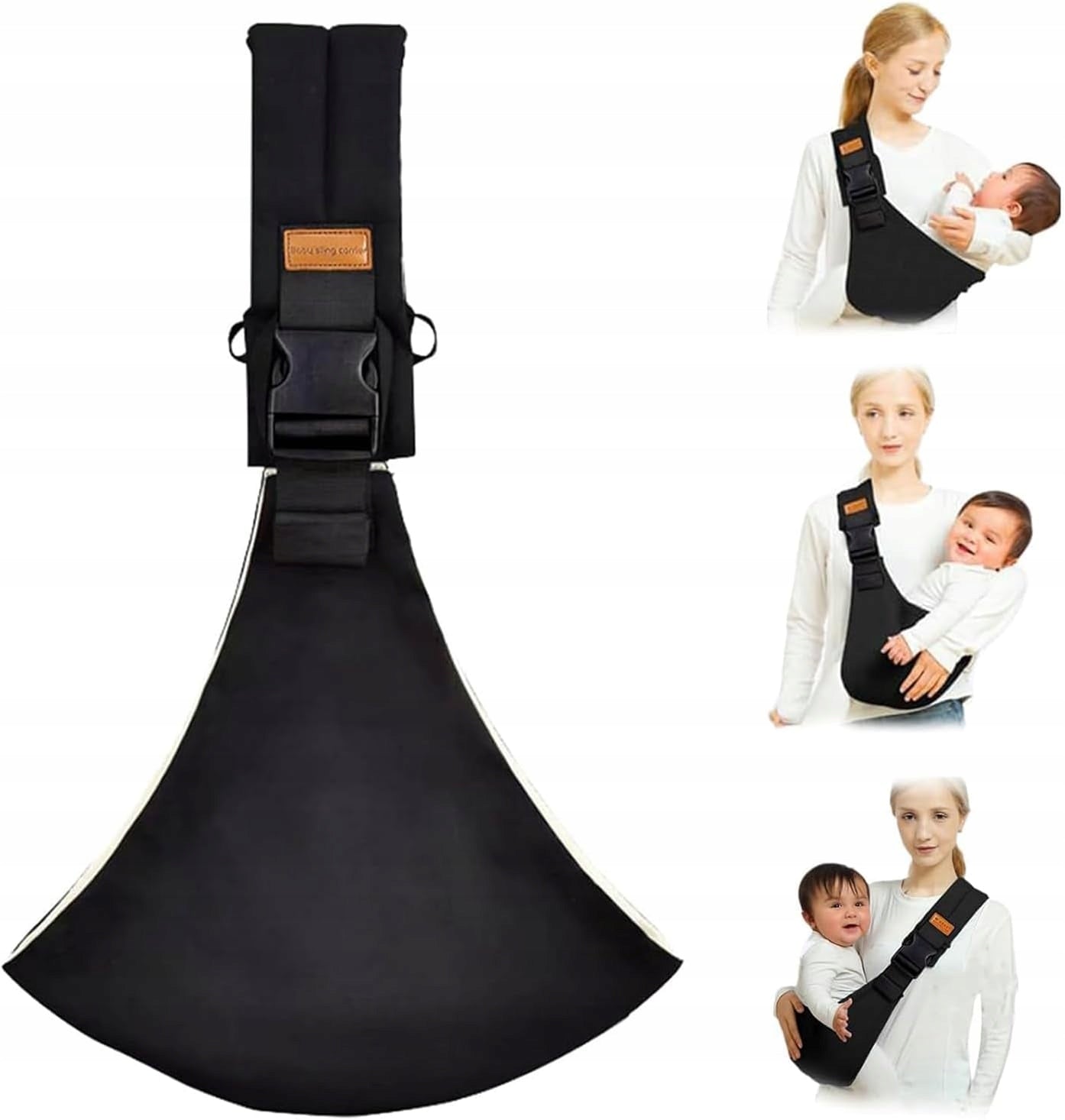 Adjustable Baby Carrier, Side, Comfortable, Up to 15kg, Black Brand no brand