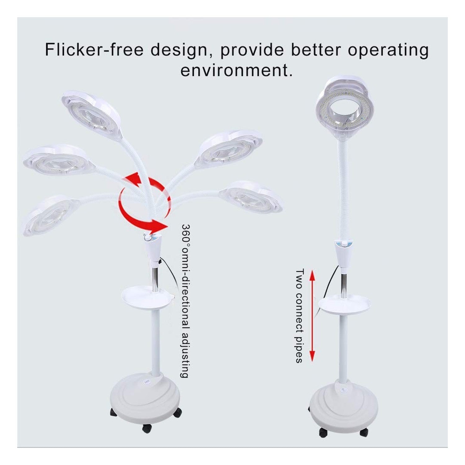Adjustable LED cosmetic lamp - 120 LEDs - for manicure Color transparent