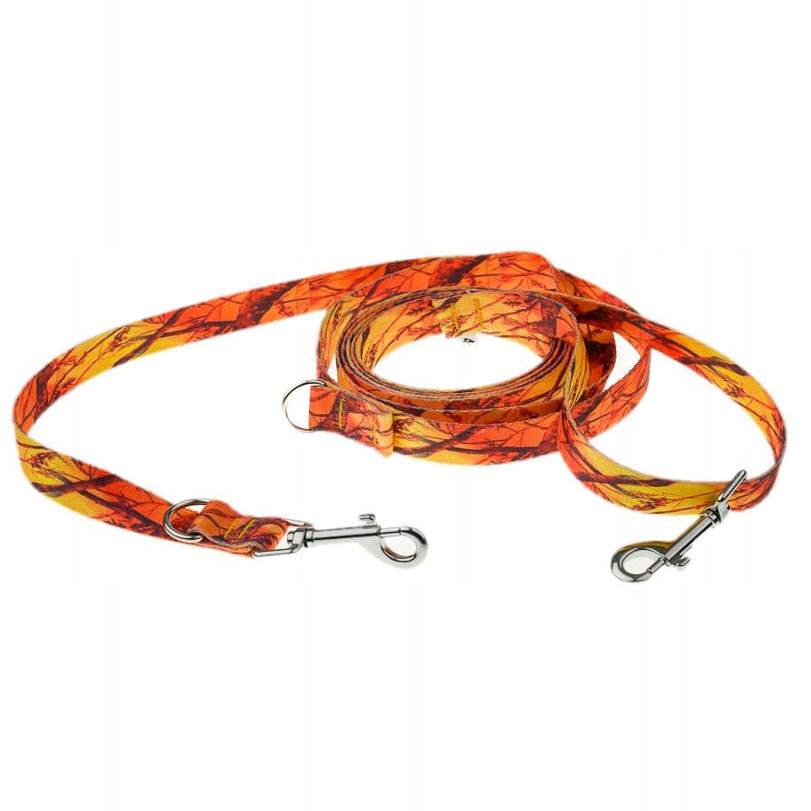 Adjustable dog leash 4wild orange camouflage