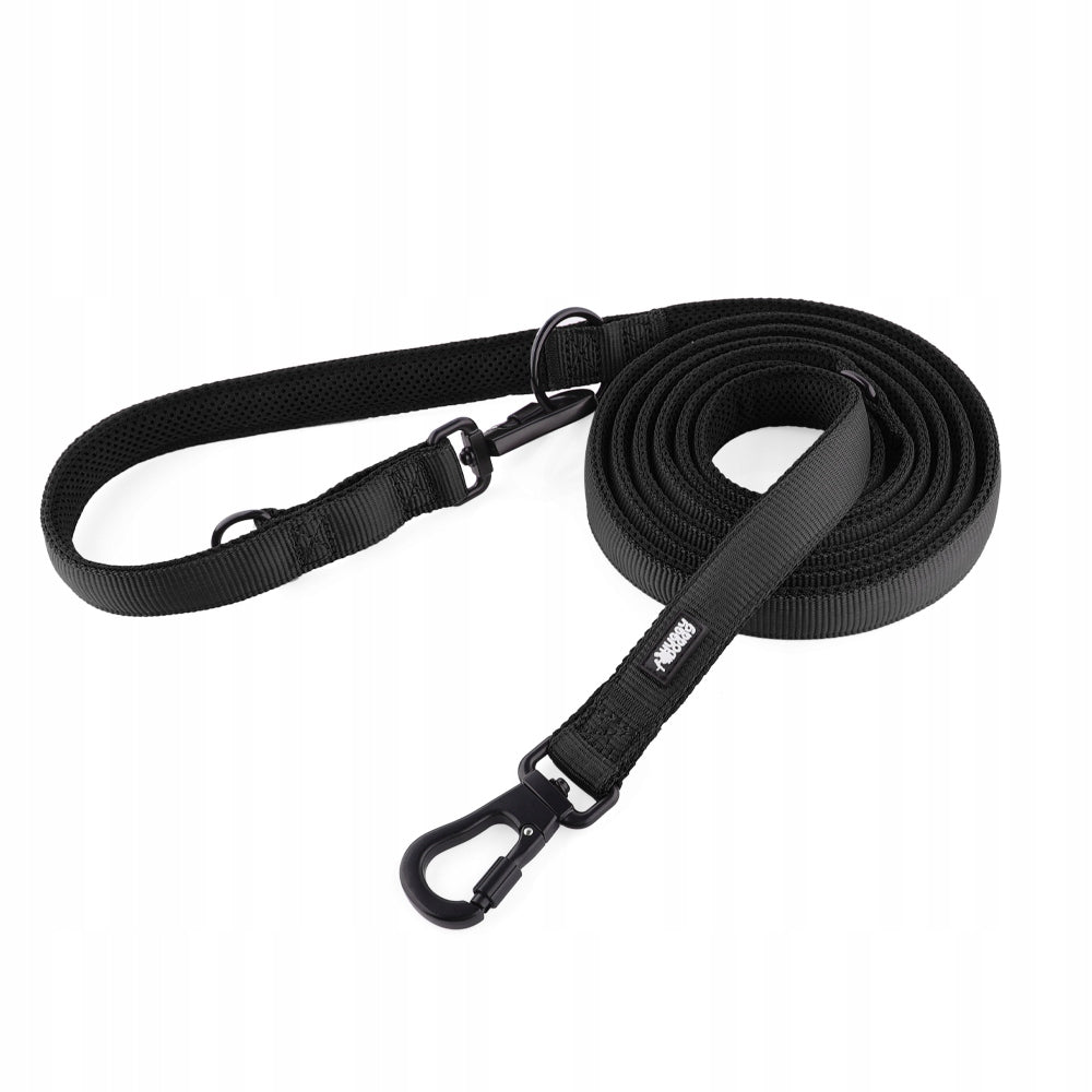 Adjustable leash 3m for dog black HUUGGY DOGGY multifunctional M Manufacturer code Smycz przepinana 3m dla psa HUGGY DOGGY