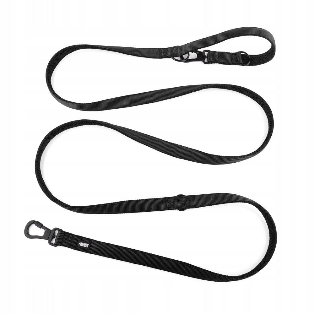 Adjustable leash 3m for dog black HUUGGY DOGGY multifunctional M Packaging status original