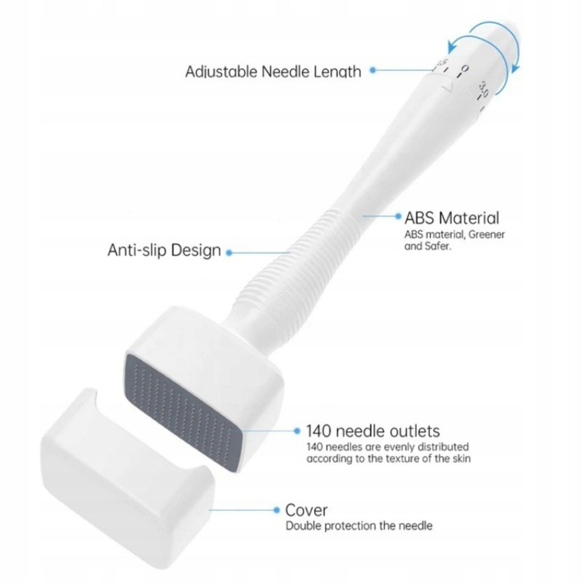 Adjustable micronion stamp DRS140A, titanium needles for skin and head Manufacturer code 0381