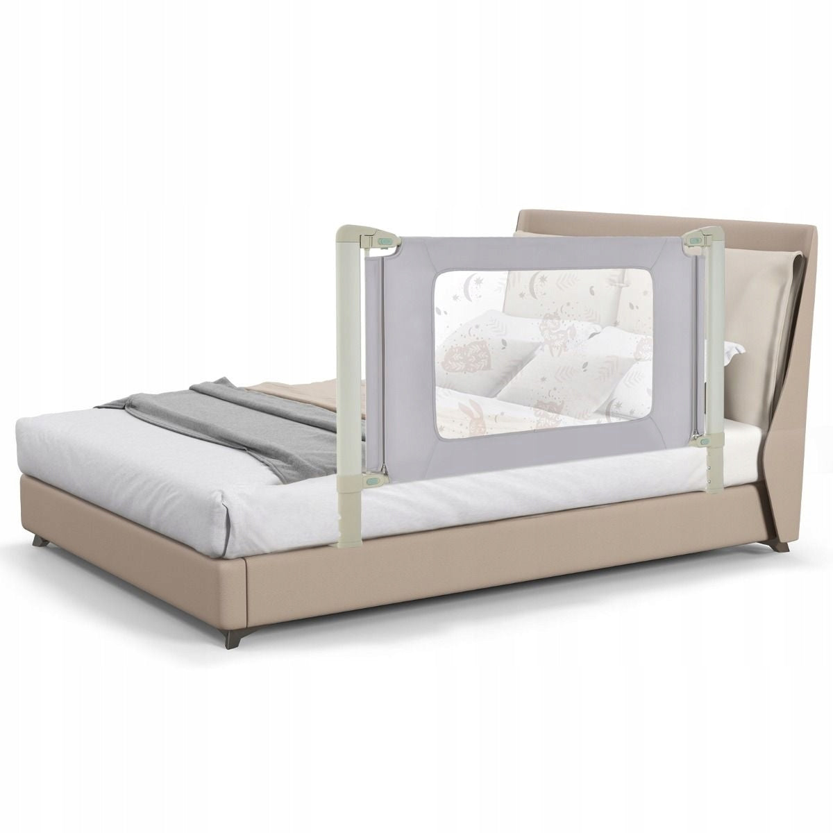 Adjustable protective barrier for bed 180 x 47 x 80-95 cm