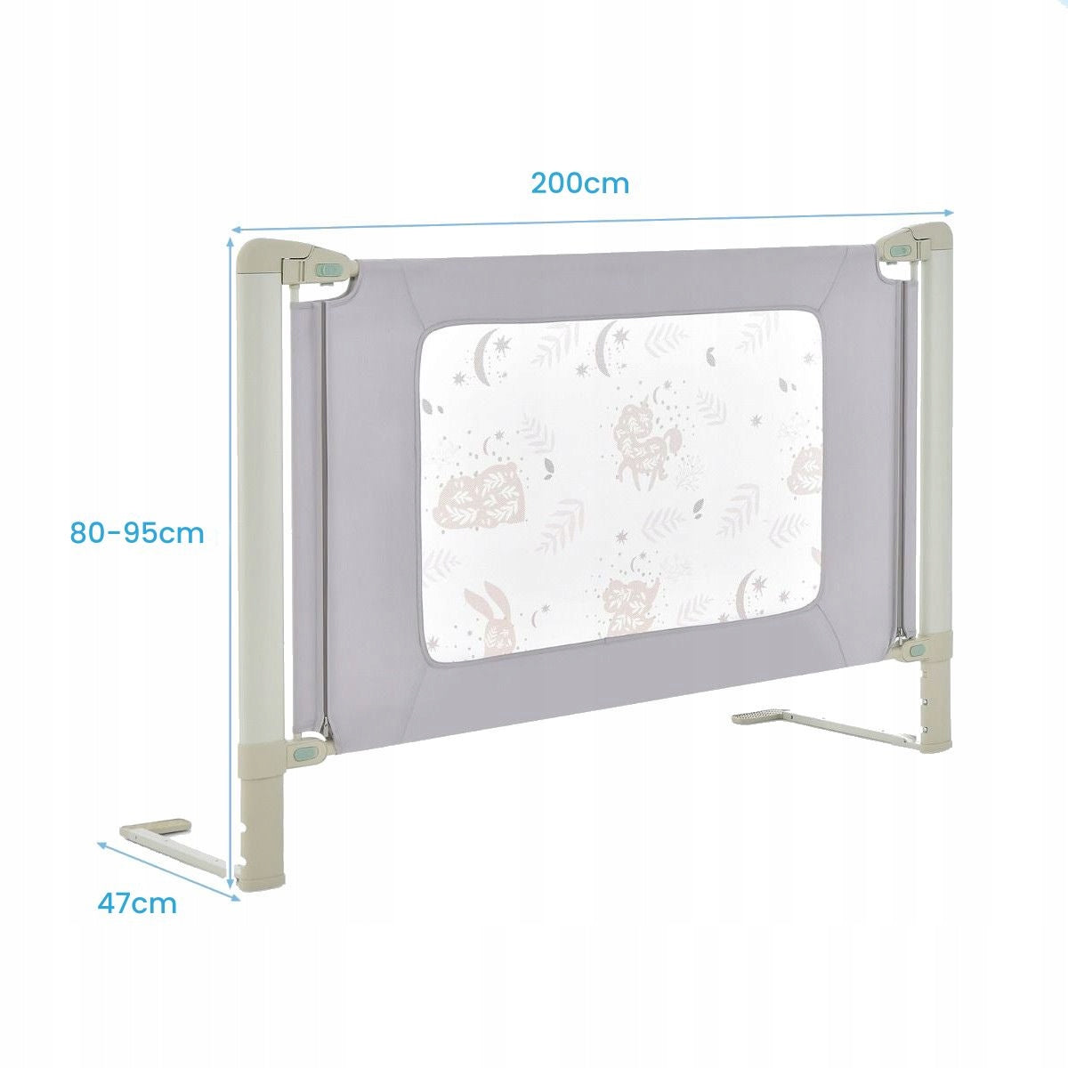 Adjustable protective barrier for bed 200 x 47 x 80-95 cm EAN (GTIN) 783501426424