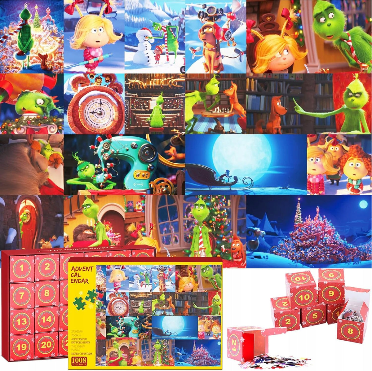 Advent Calendar 2024 Puzzle Christmas Puzzle 1008 Pcs