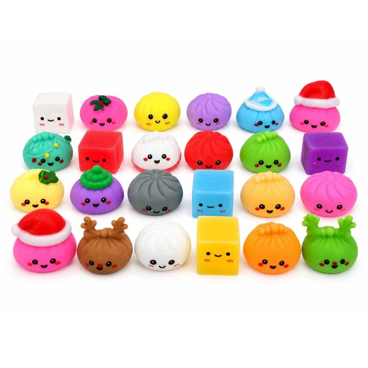 Advent Calendar 2026 with Squishy Dumplings Santa Claus Gift Manufacturer code Kalendarz Adwentowy z Gniotkami Squishy