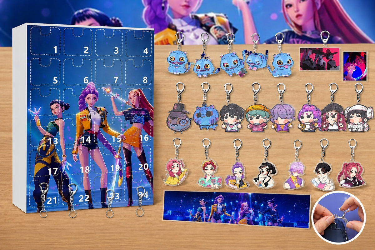 Advent Calendar Anime Keychains 24 Pcs KPop Demon Hunters