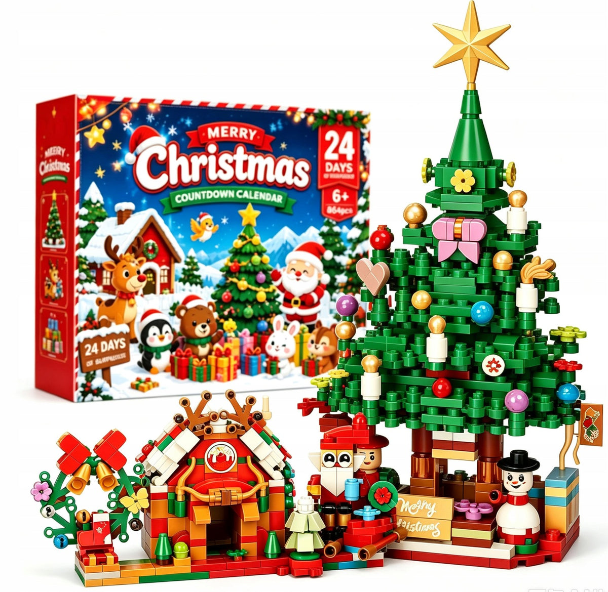 Advent Calendar Christmas Building Block Set Building Toy