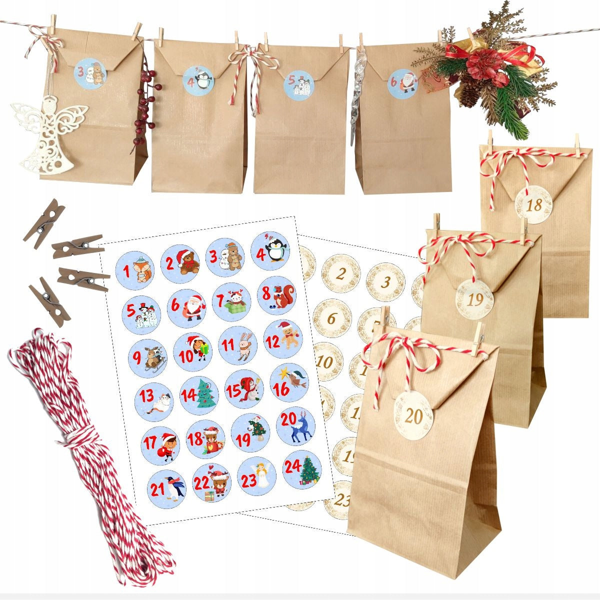 Advent Calendar DIY Christmas Eco-Friendly Do It Yourself XXL Set