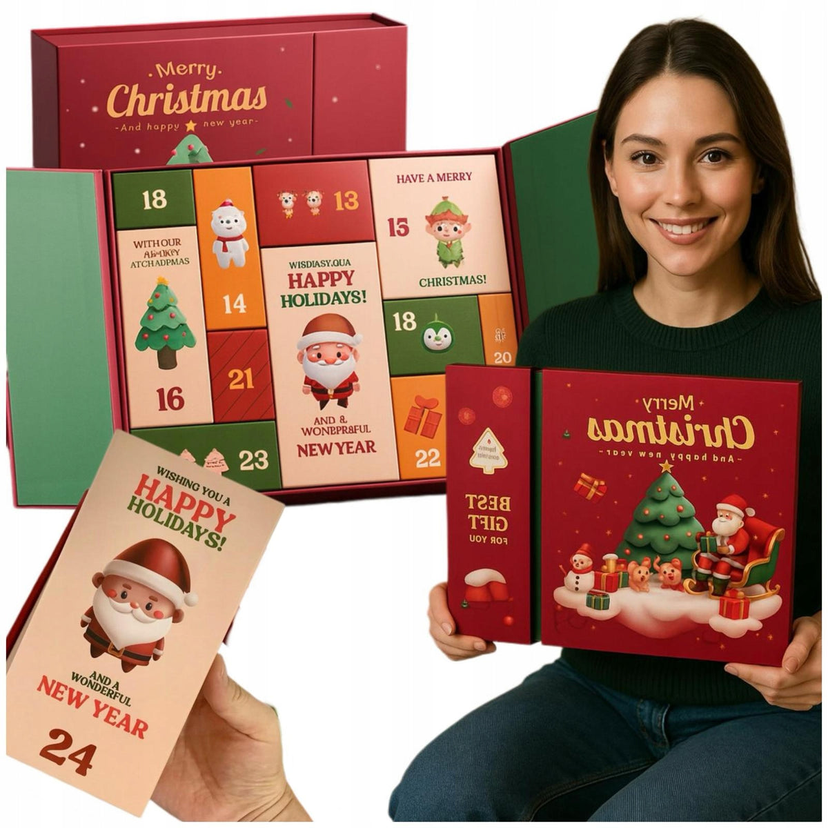 Advent Calendar Do It Yourself DIY Large with Blank Windows FOR 12 DAYS