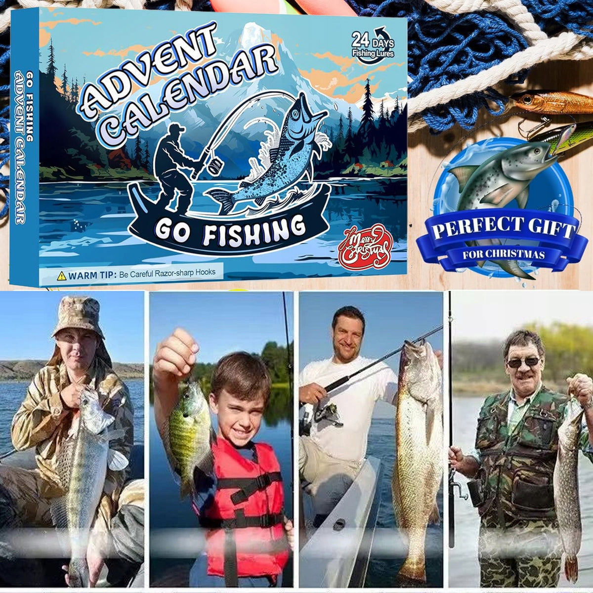 Advent Calendar For Christmas 2026 Fishing Lure Set 24 D Packaging status original