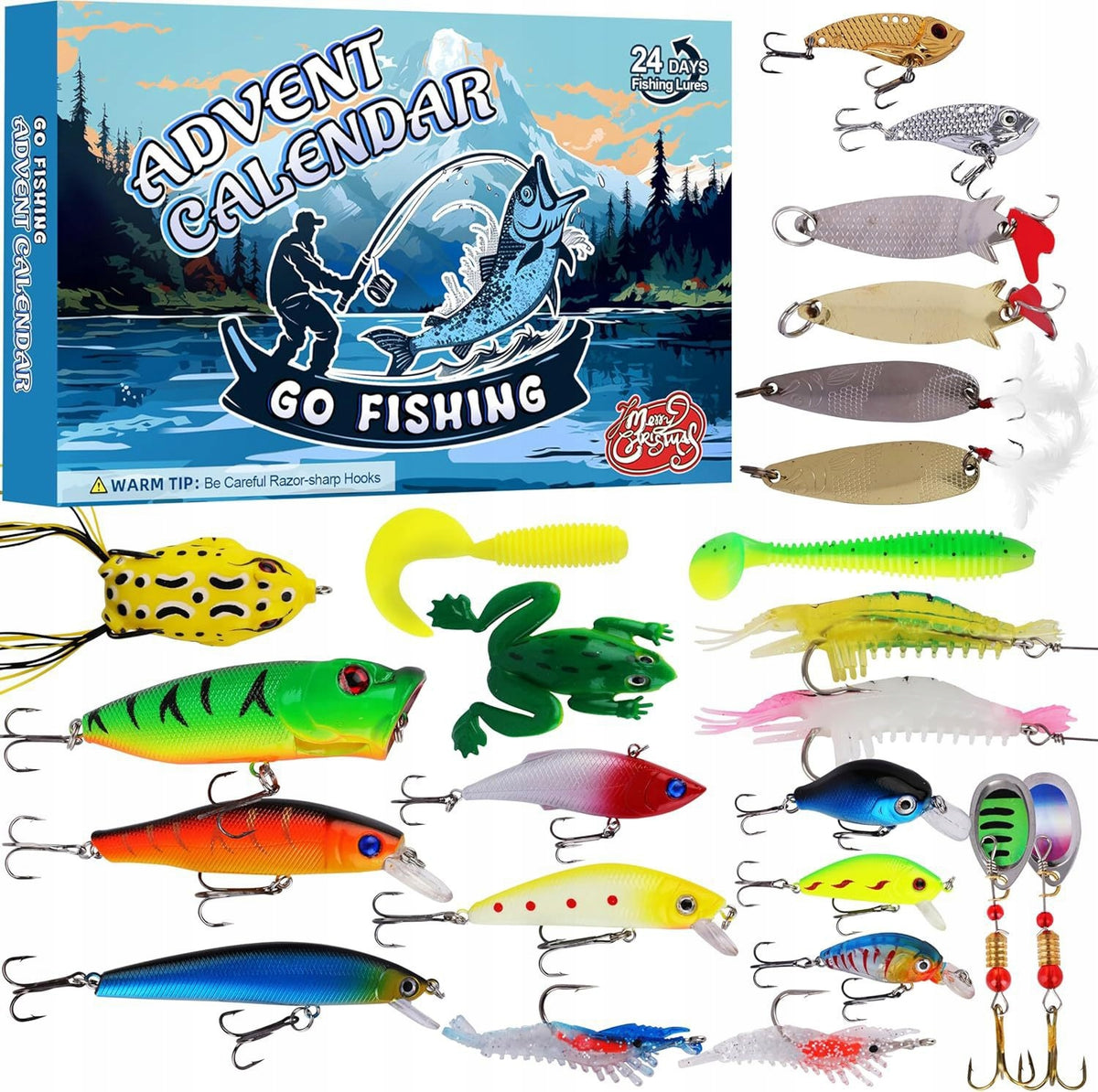 Advent Calendar For Christmas 2026 Fishing Lure Set 24 D