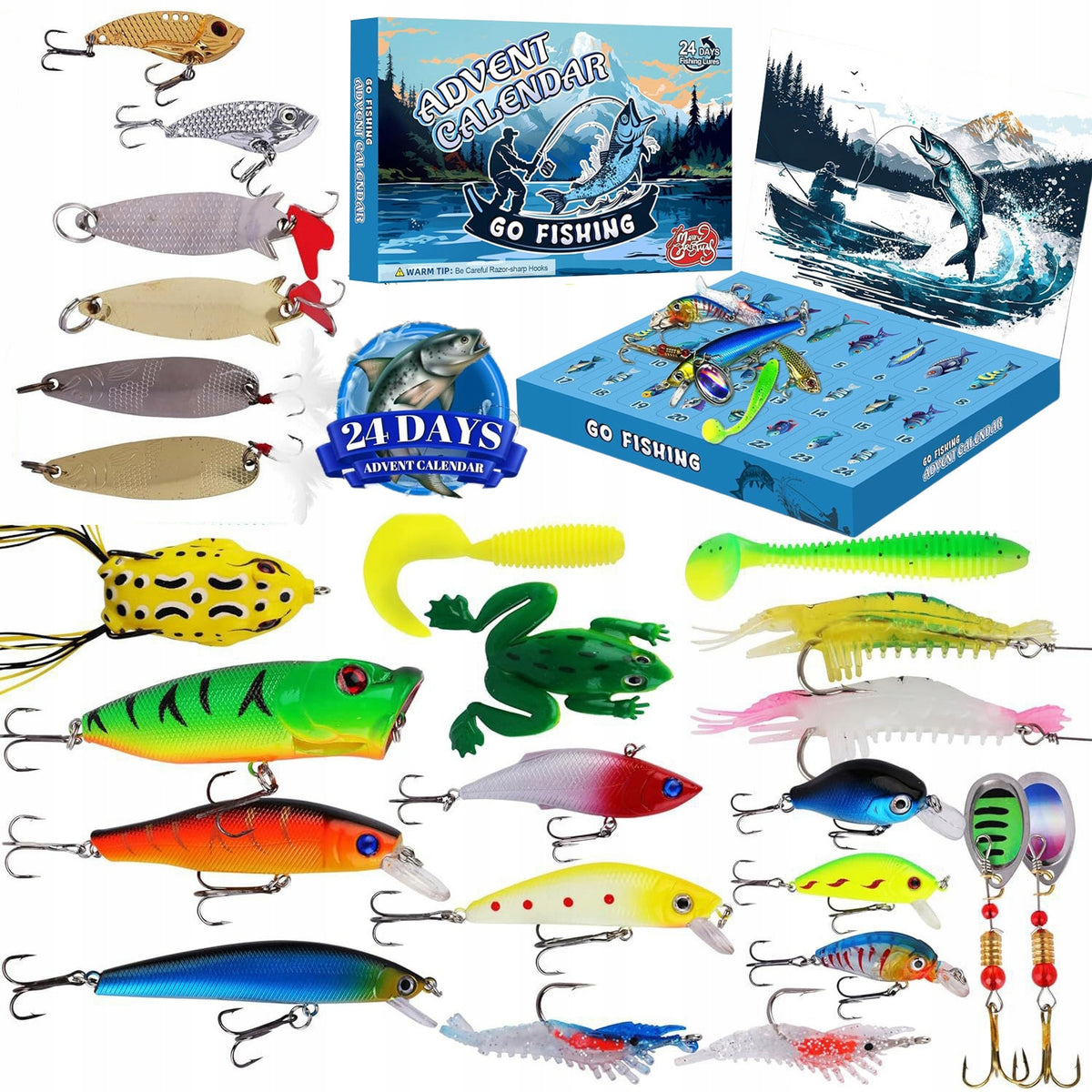 Advent Calendar For Christmas 2026 Fishing Lure Set 24 D