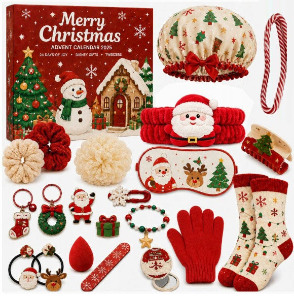 Advent Calendar Hair Accessory Set for Girls for Christmas