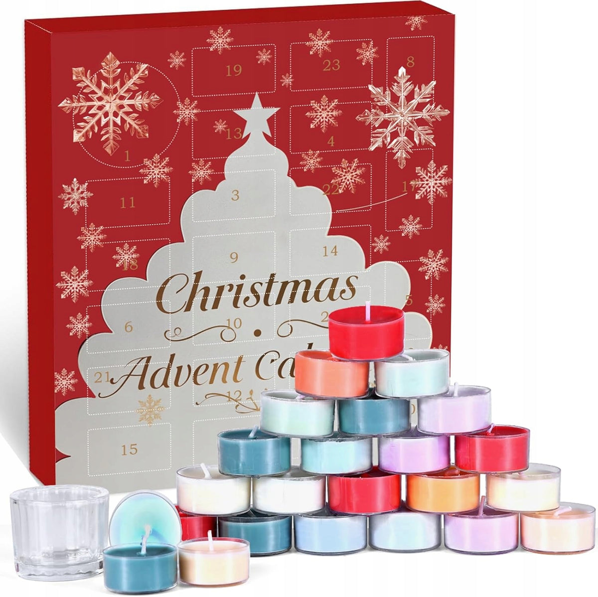 Advent Calendar With Candles Scented Candles Premium 24 x CANDLE