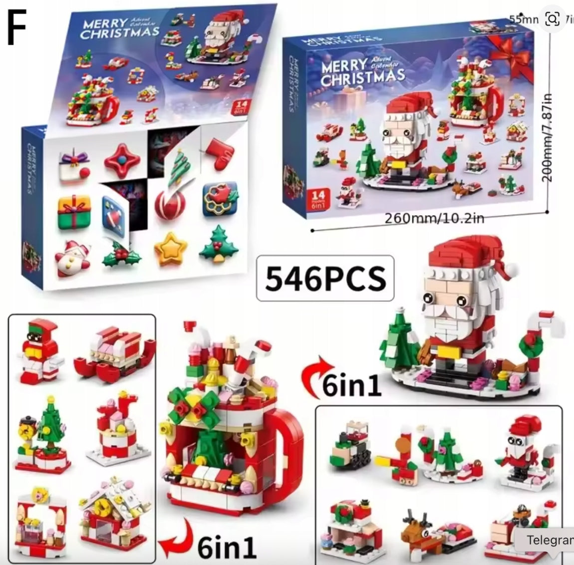 Advent Calendar with Blocks 12 Christmas Window Set for Kids Manufacturer code kalendarzklocki