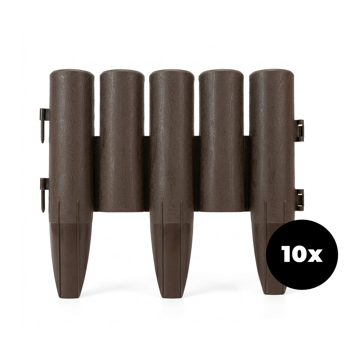 Aga Garden edging Plastic Palisade Fence Curb 27x24x5 cm 10 pcs