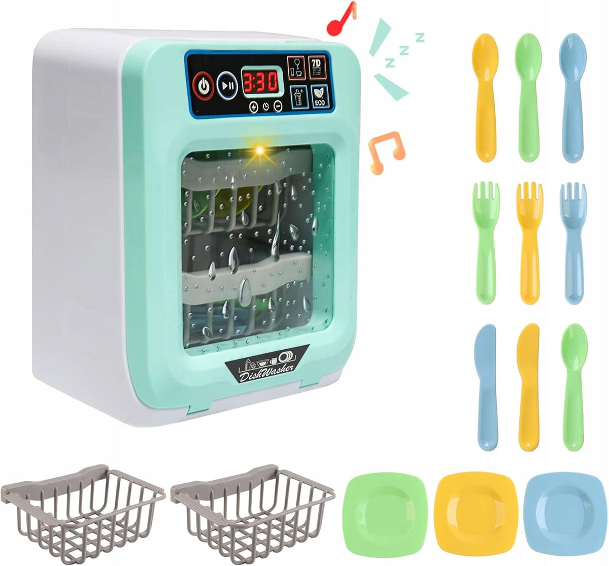 Agd Children's Dishwasher Toy Kitchen Set Akcesoria