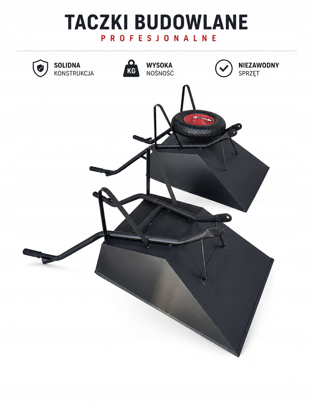 Agricultural Construction Wheelbarrow 85 L / 2,0 mm sheet thickness Capacity 85 l