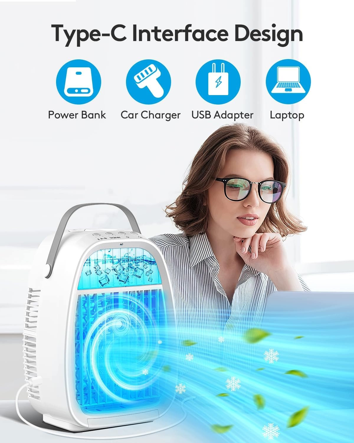 Air Conditioner Portable 4in1 Humidifier LED Fan Remote Control USB-C Timer Manufacturer code 5908069213742
