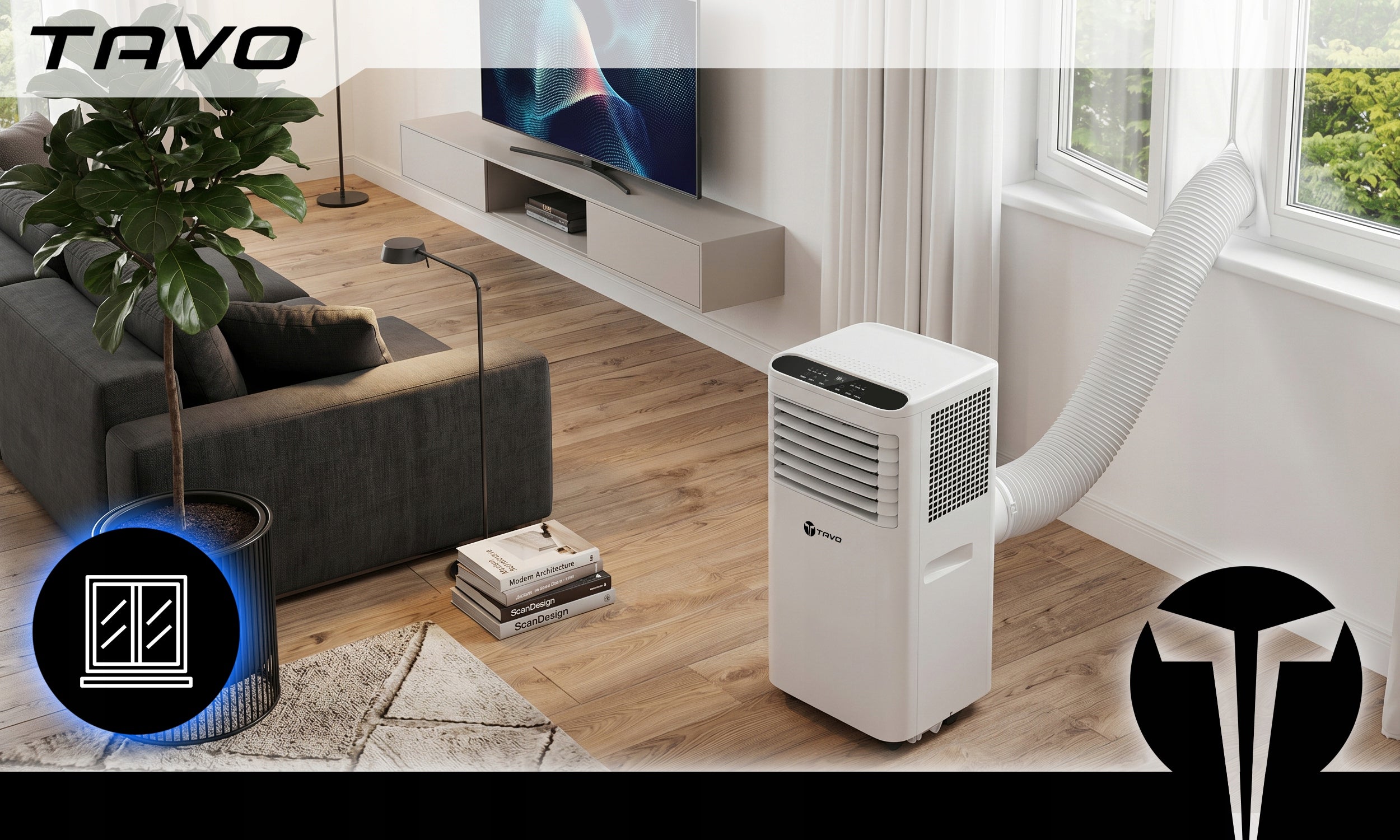 Air Conditioner Portable WiFi 2,6kW 60m2 Silent Dehumidifier 30L Tuya Gasket Packaging status original
