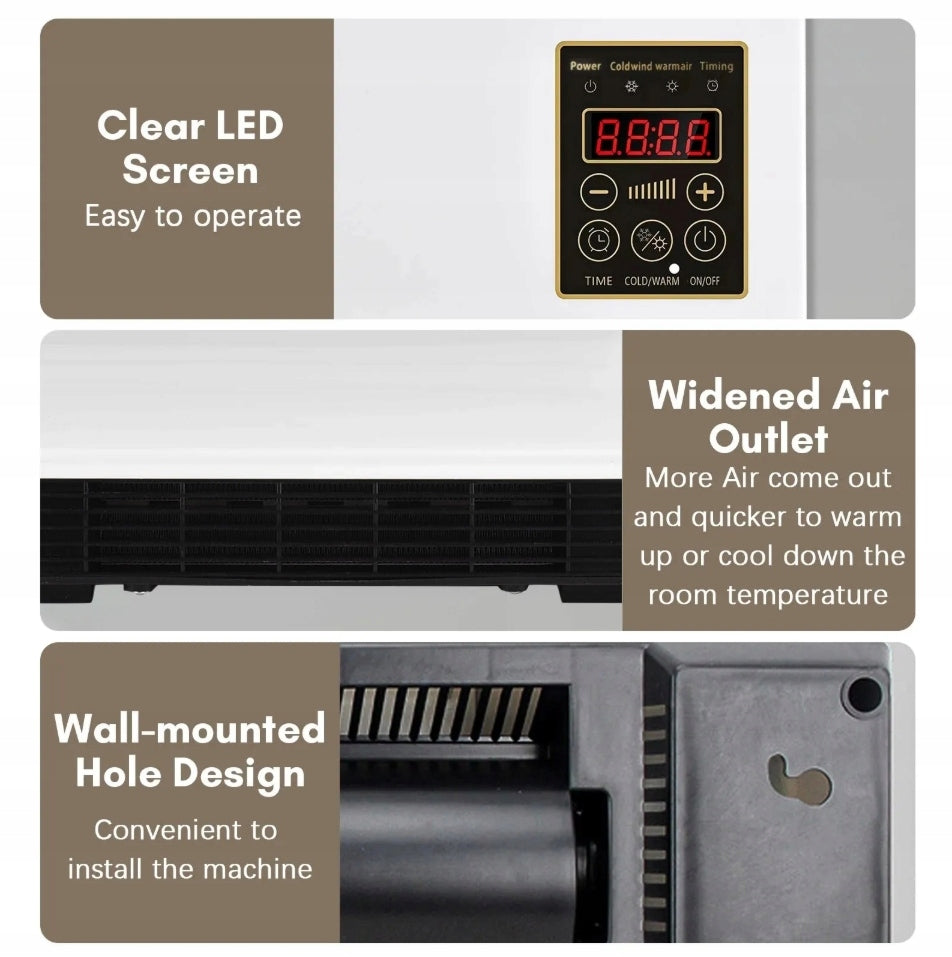 Air Curtain with Heater Remote Control Air Conditioning Windmill Fan Manufacturer code VO0443