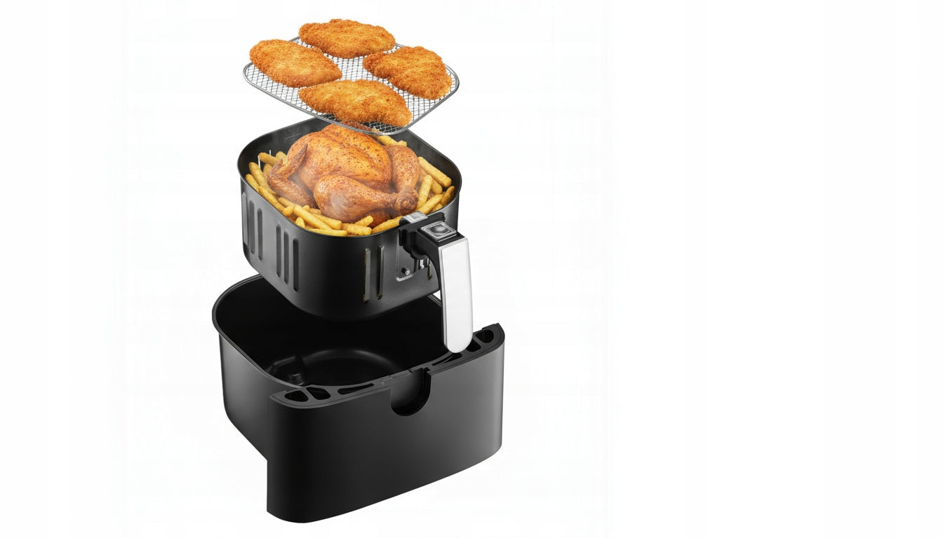 Air Fryer Fat Free Air Fryer 9L Fryer Programs Large Bowl Strong Power 1700 W