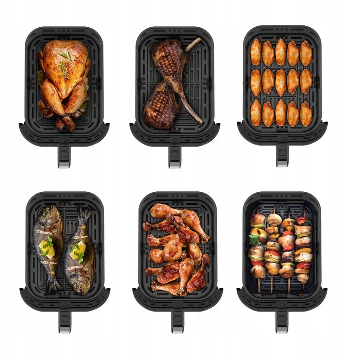 Air Fryer Fat Free Air Fryer BYRGEN Fryer 8L Large Drawer Window Power 1700 W