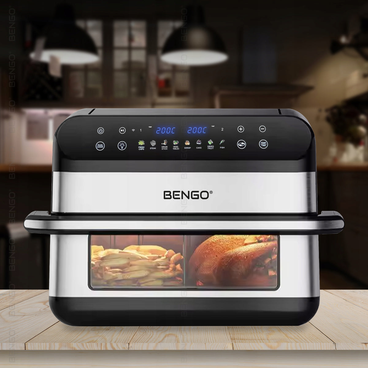 Air Fryer Fat Free Family Dual AirFryer 10L 2800W WiFi Tuya Smart Manufacturer code F-10L2800WD