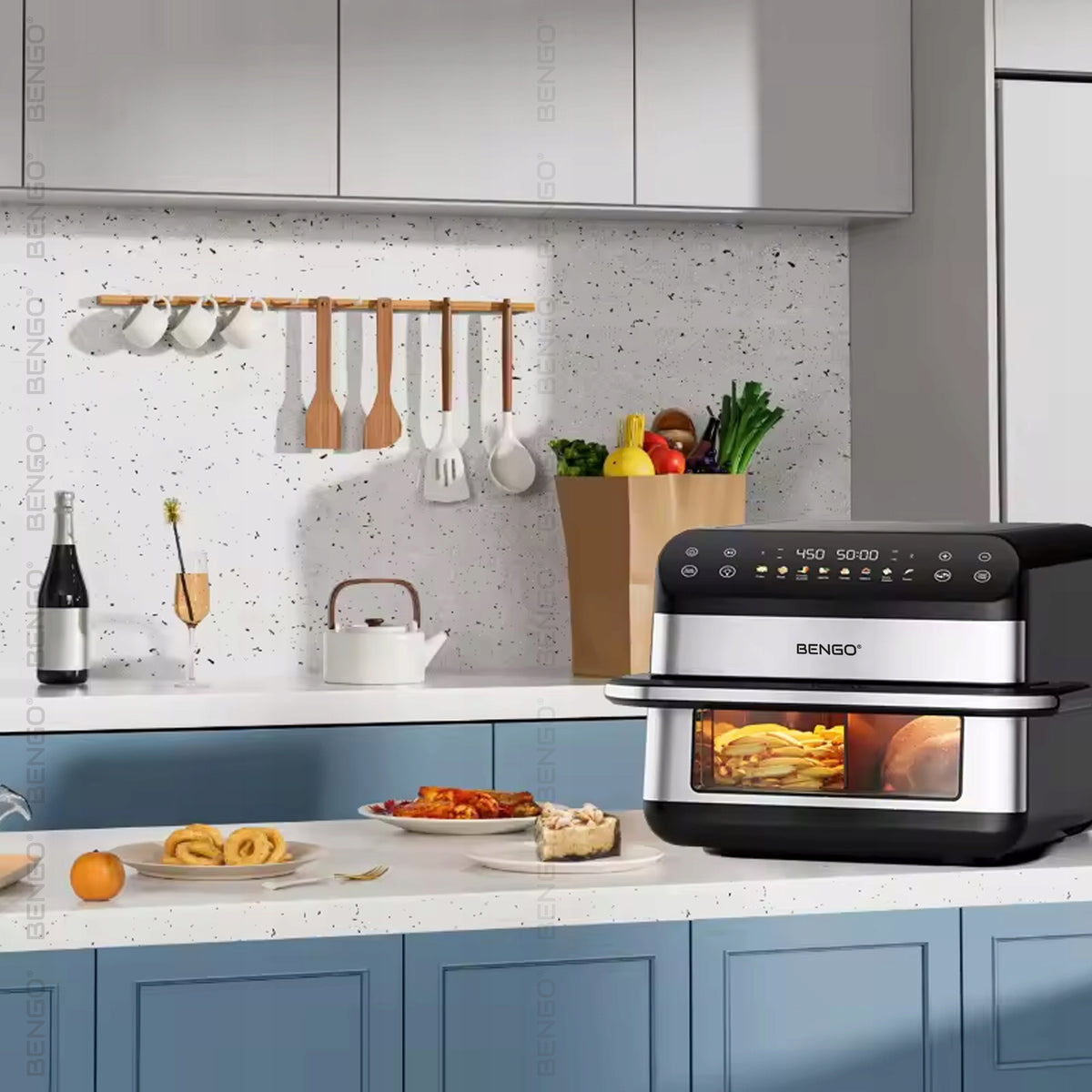 Air Fryer Fat Free Family Dual AirFryer 10L 2800W WiFi Tuya Smart Packaging status original