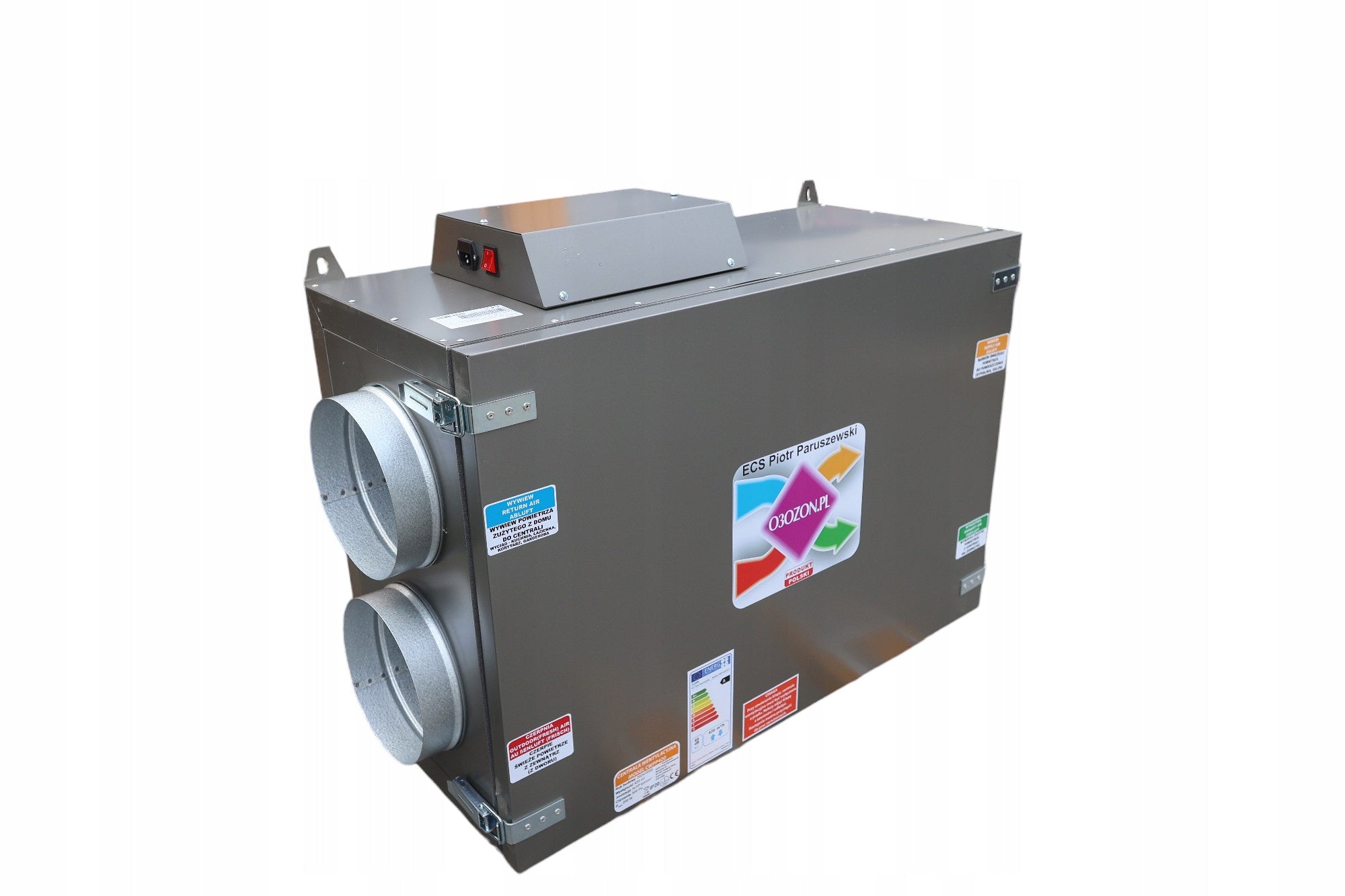 Air Handling Unit Recuperator 200m3/h ionization Batteries included no
