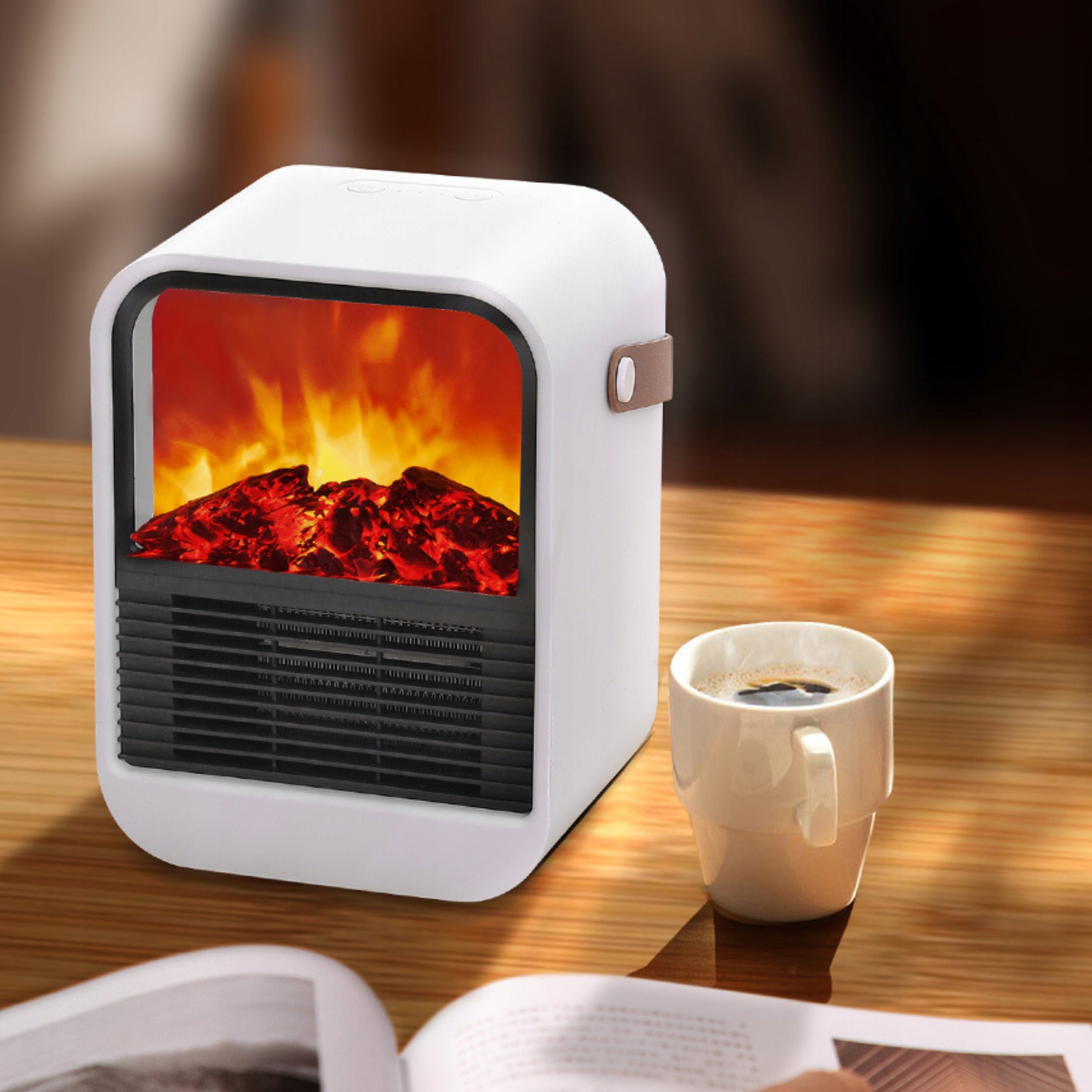 Air Heating Device Chimney Heater For Winter LED 1000W Manufacturer code Ogrzewacz Powietrza Kominek LED Na Zime