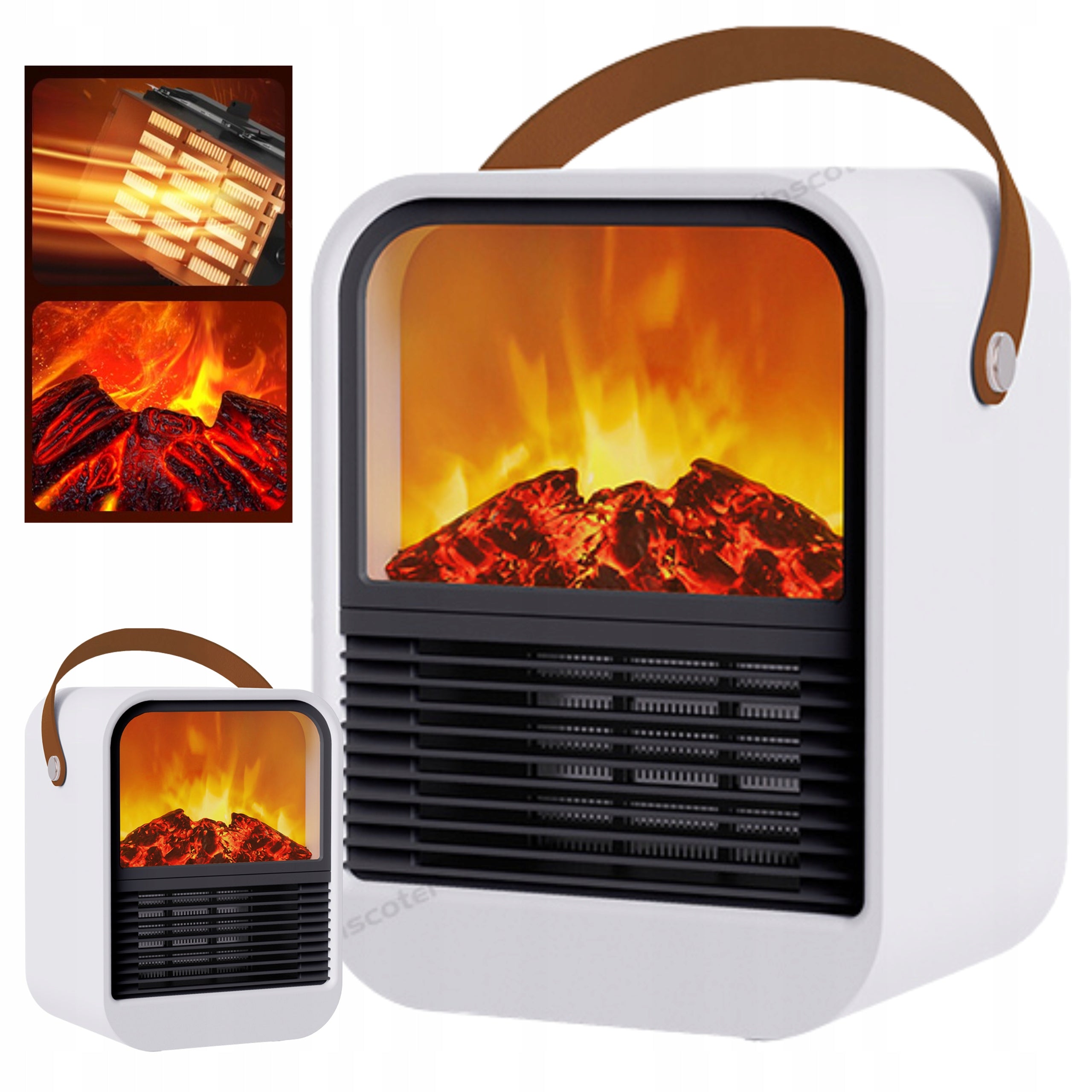Air Heating Device Chimney Heater For Winter LED 1000W