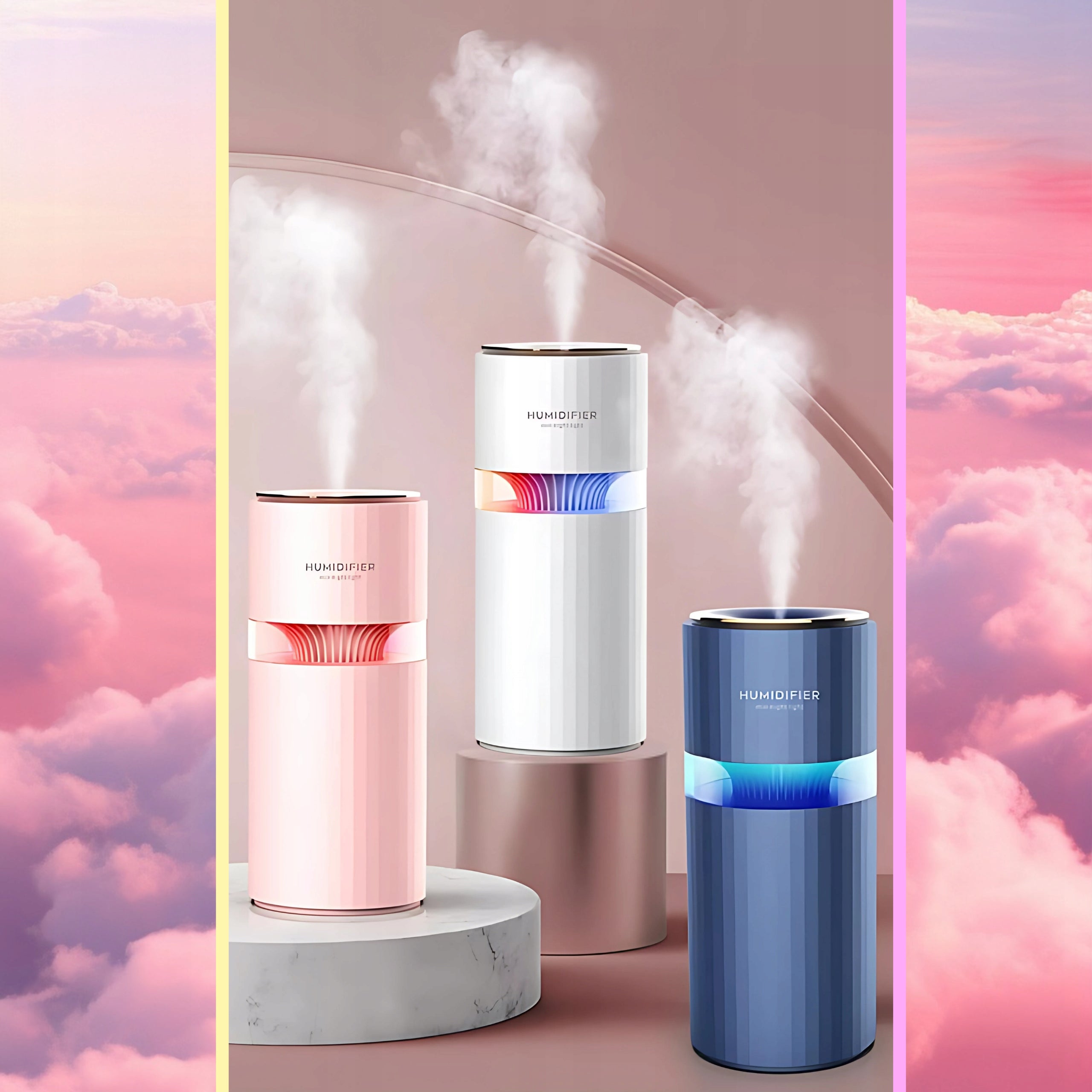 Air Humidifier 400ml M205 White + 12 Essential Oils USB Car Packaging status original