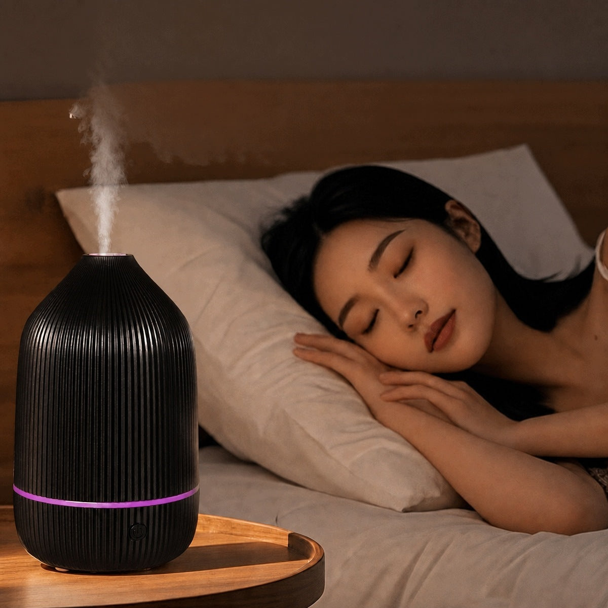 Air Humidifier MULTICOLOR ULTRASONIC mist diffuser Dominant color black