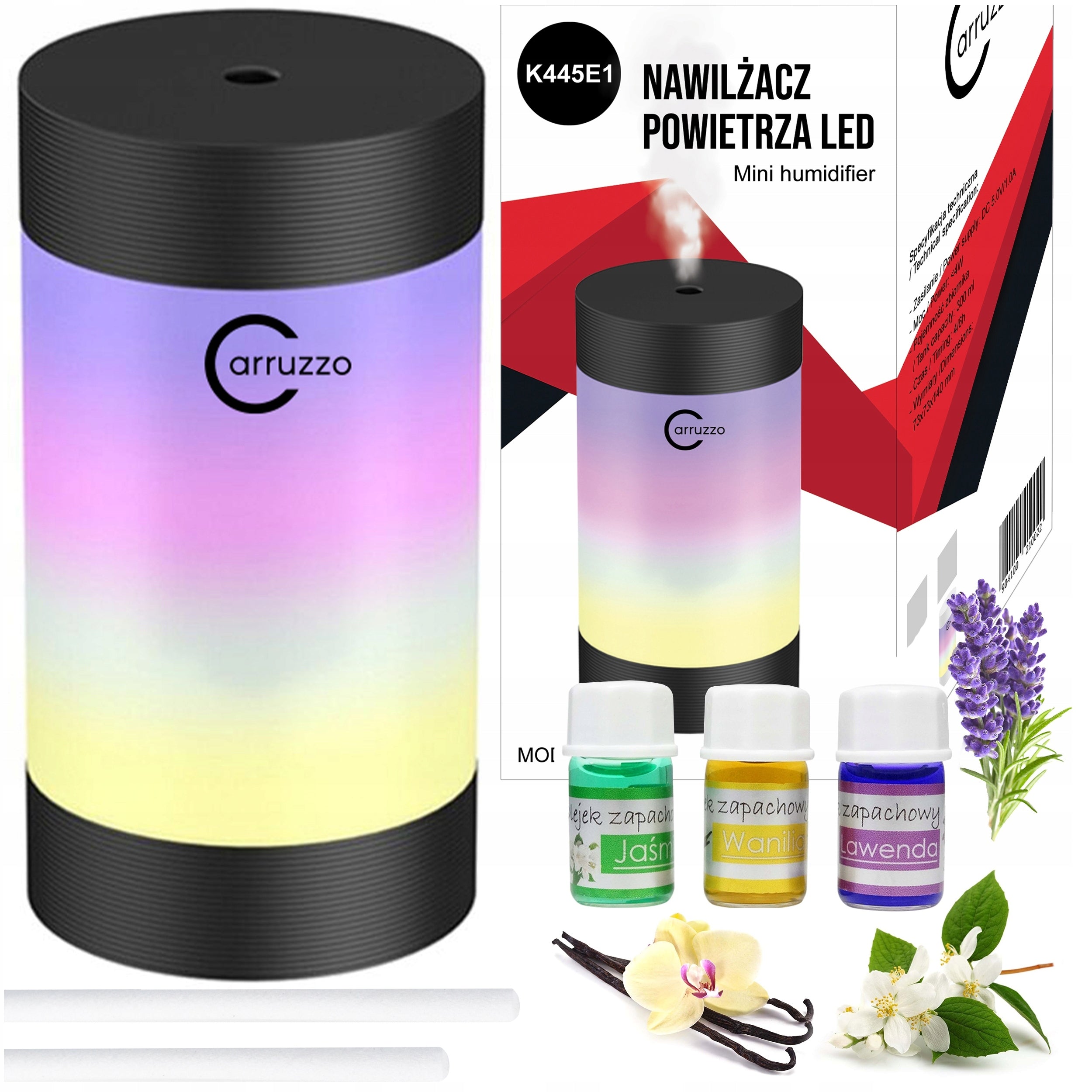 Air Humidifier Night Light 2in1 + Oils Aromatherapy Illuminated Rgb