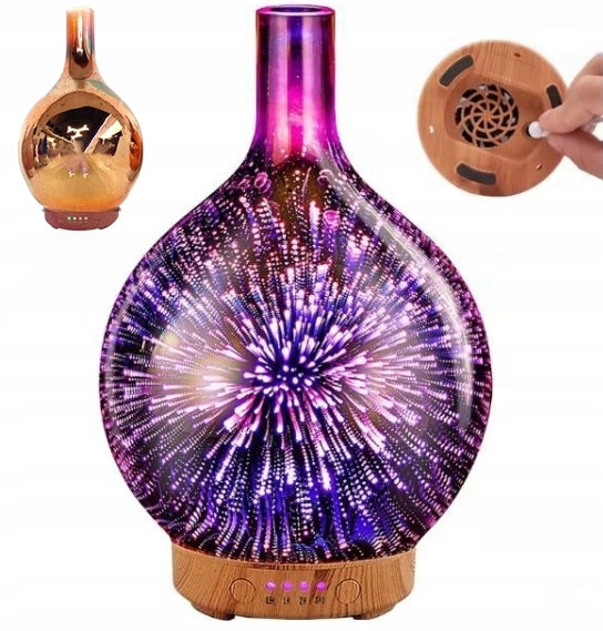 Air Humidifier Night Light RGB Diffuser Scented Aromatherapy Effect Packaging status original