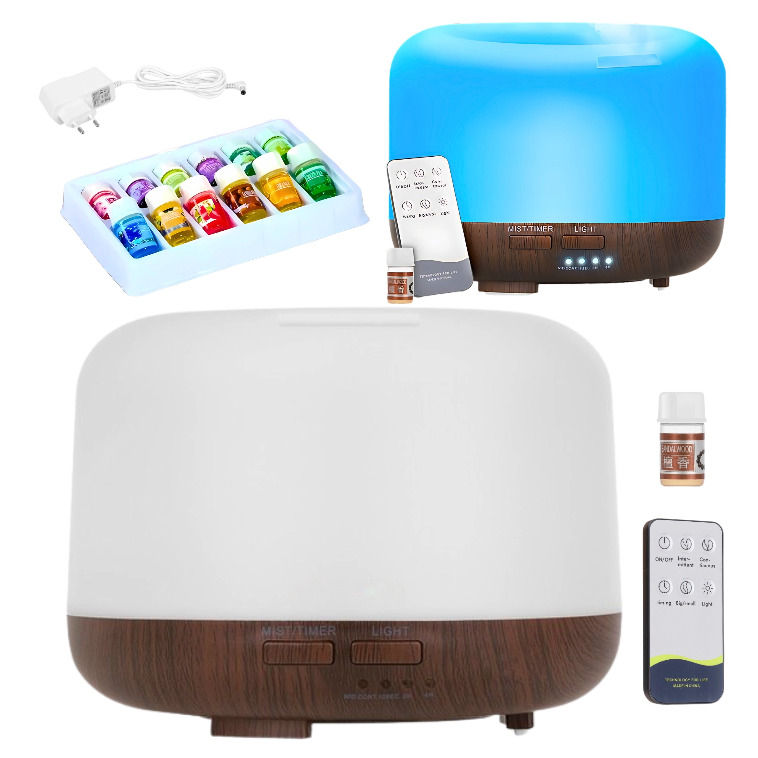 Air Humidifier Ultrasonic Scent Diffuser 300ml LED With Remote Control