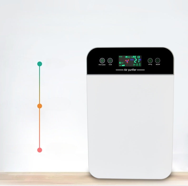 Air Purifier Automatic 7in1 Ionization Sterilization 2× HEPA Filter Dominant color white