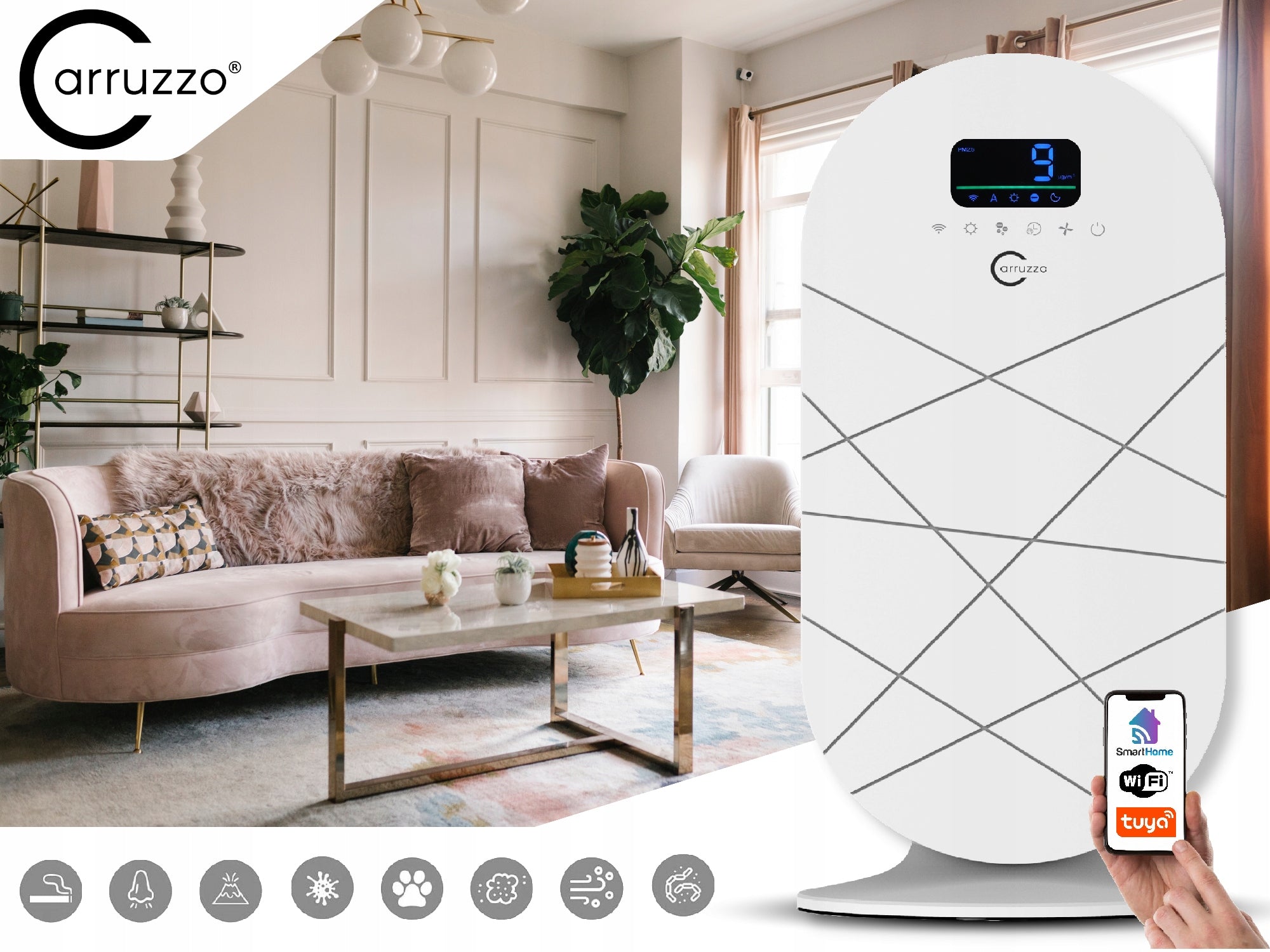 Air Purifier LARGE POWERFUL QUIET SMART WIFI + HEPA UV FILTER IONIZATION Brand no brand