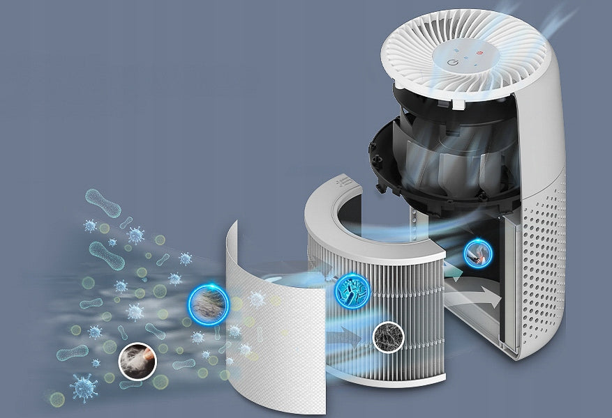 Air Purifier Levoit Core Mini Pro HEPA Fragrance Diffuser 16 m2 Dominant color silver/gray