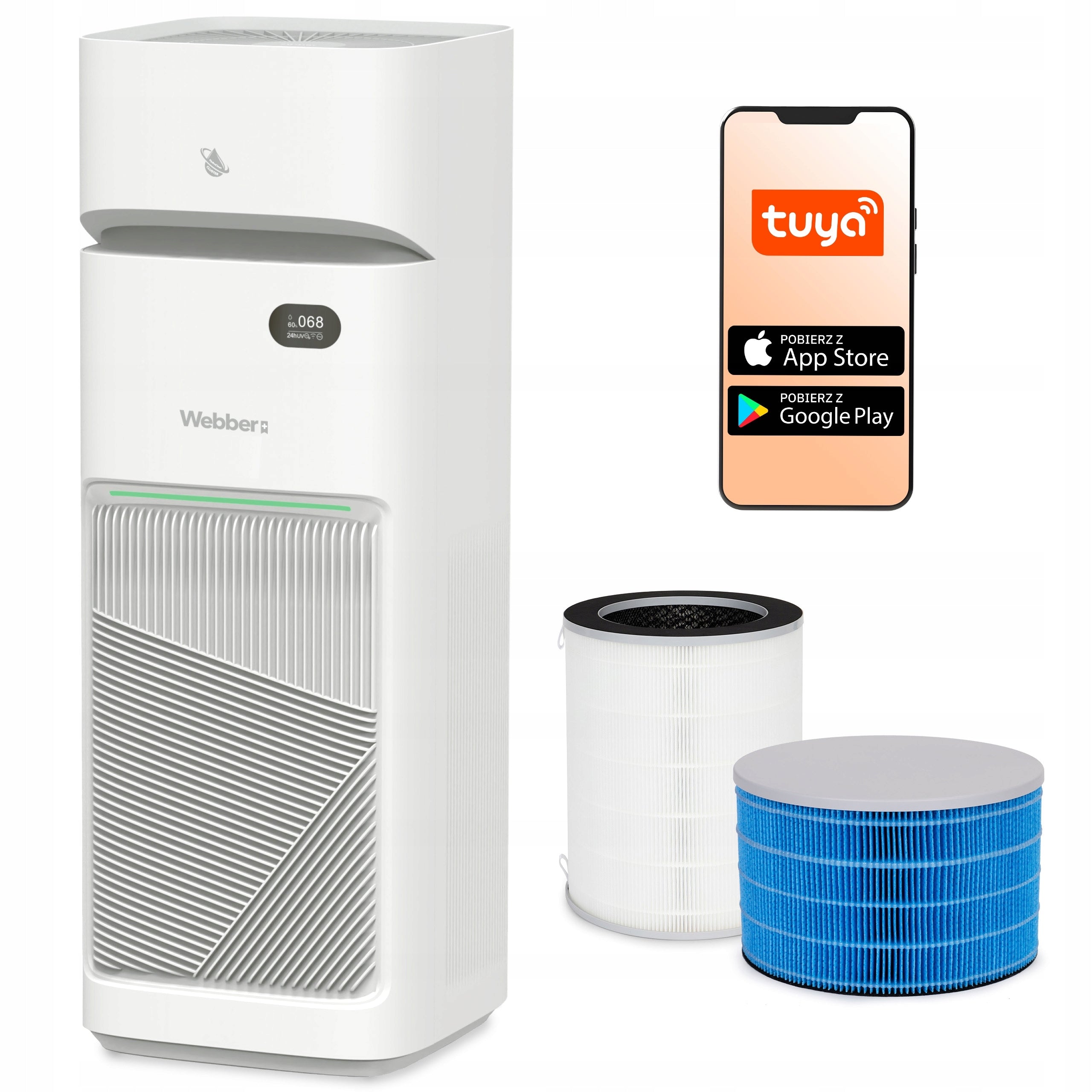 Air Purifier Webber AP9650 WIFI HEPA 13 UV Ionizer Humidifier