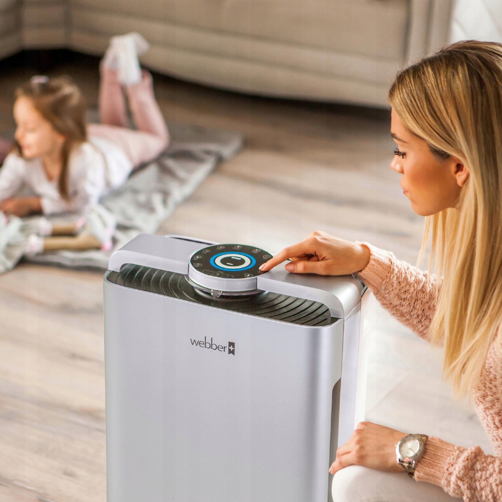 Air Purifier Webber AP9700 WIFI HEPA13 UV Ionizer Humidifier Model AP9700
