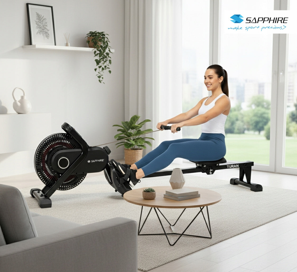 Air TRAINING ROWING MACHINE magnetic ERGOMETER TURAN folding UP TO 150kg Manufacturer code turan