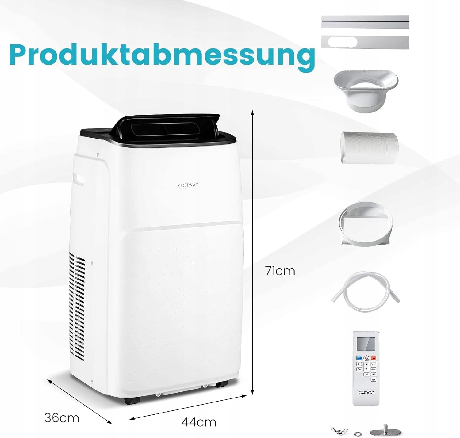 Air conditioner mobile heating function Costway 12000 BTU 3,5 kW Brand Costway