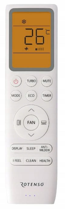 Air conditioning Air conditioner Rotenso Roni WiFi 3,4kw Self-contained Assembly Kit Control with the remote control