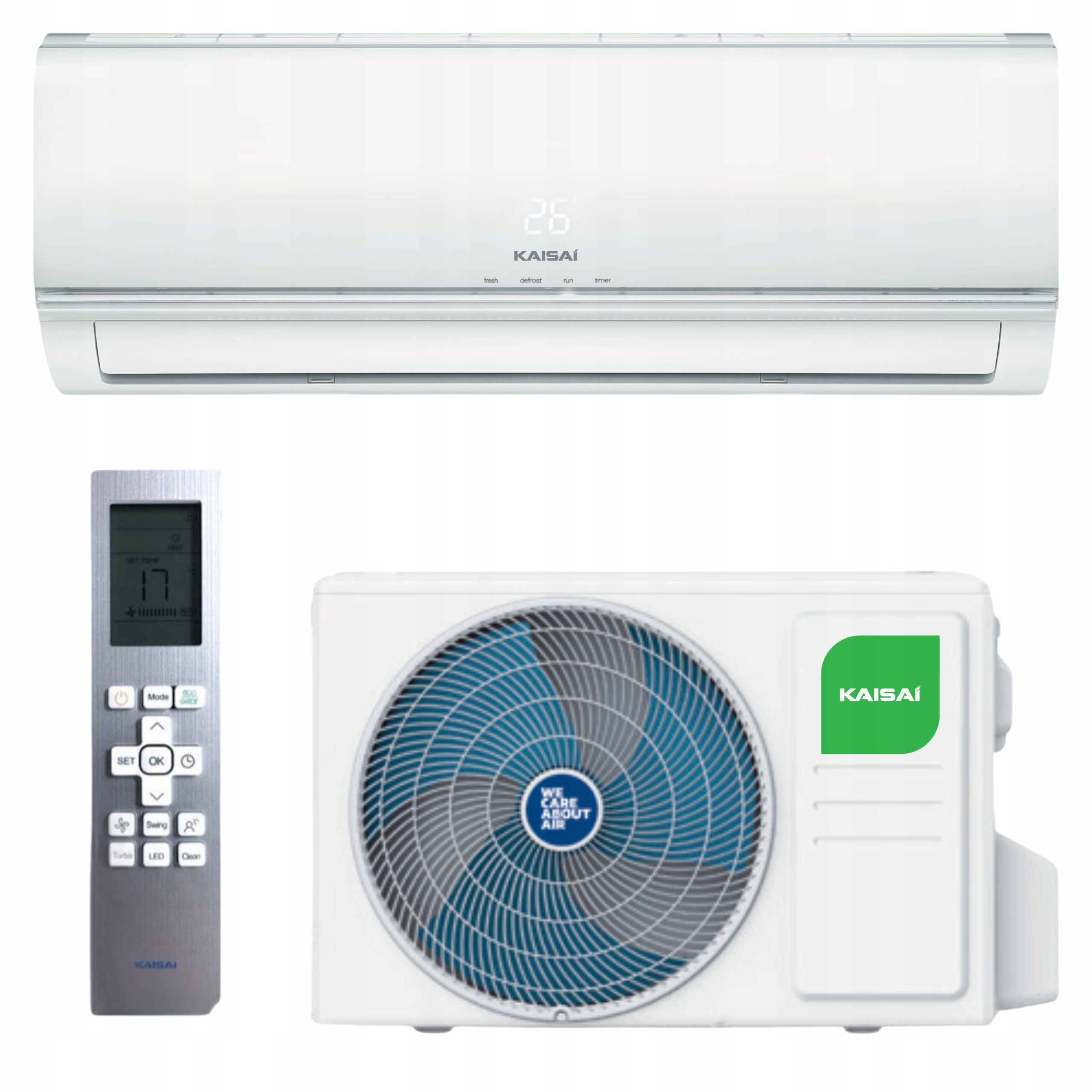 Air conditioning KAISAI ECO 3,5kW WIFI as standard WALL air conditioner QUIET Control manual with the remote control