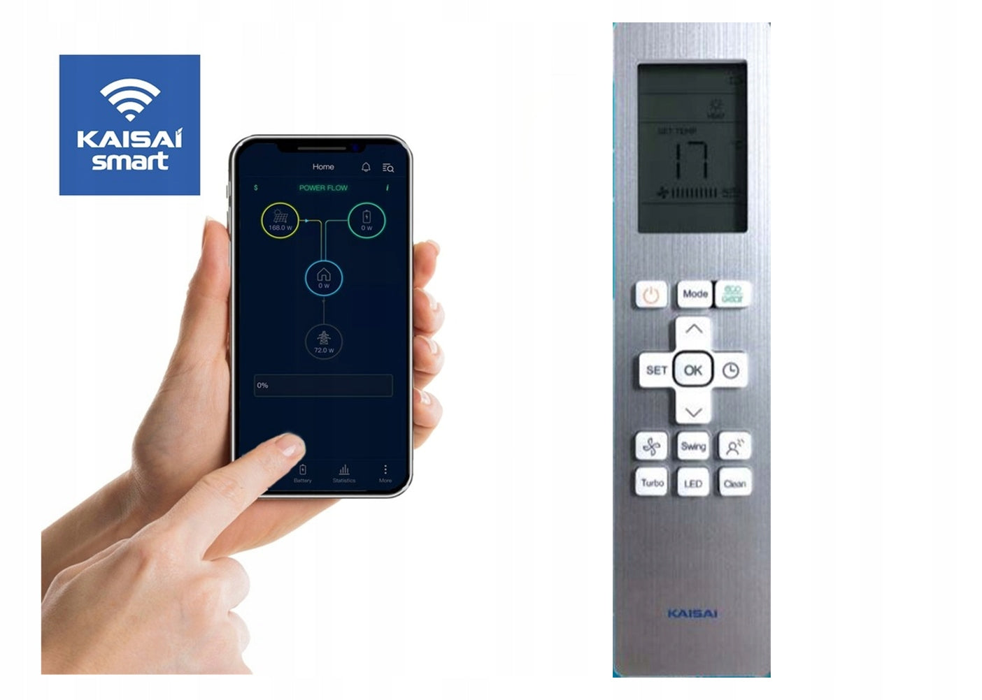 Air conditioning with heating function WI-FI KAISAI FLY 3,5 kw QUIET EFFICIENT Heating power 3800 W